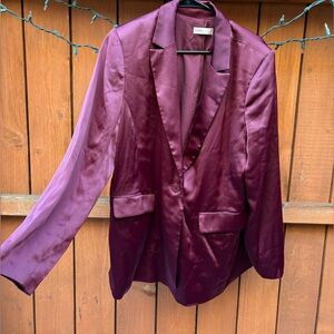 Intempo womens burgundy wine color blazer